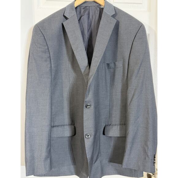 Michael Kors Men's 46R Gray Poly Rayon Sport Coat Jacket Suit Blazer RN90736 - Picture 1 of 4